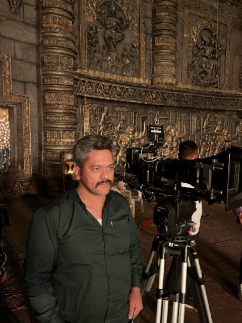Satyam Raj beside the cinema camera during the SUMN4U shoot